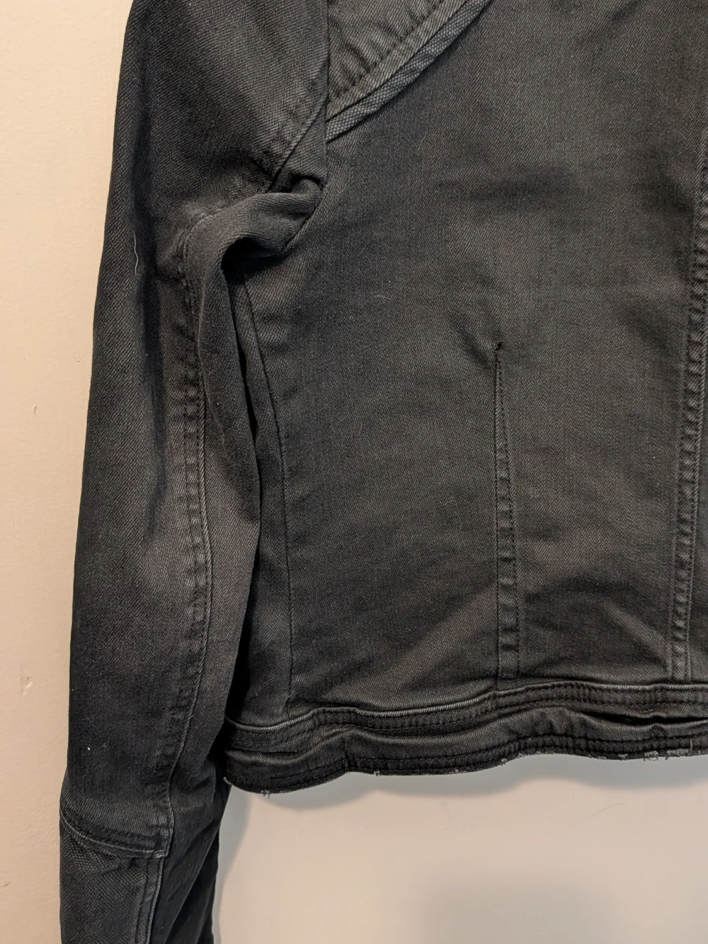 Free People Black Lace-Up Sleeve Cropped Moto Jacket - Picture 7 of 7
